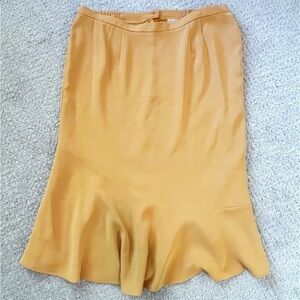 Lily & Taylor Women’s Mustard Gold Trumpet Skirt Sz 22 Suit Mermaid Flare